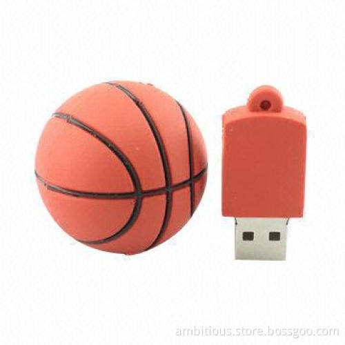 New basketball-shaped USB flash pen drive, 100% real capacity